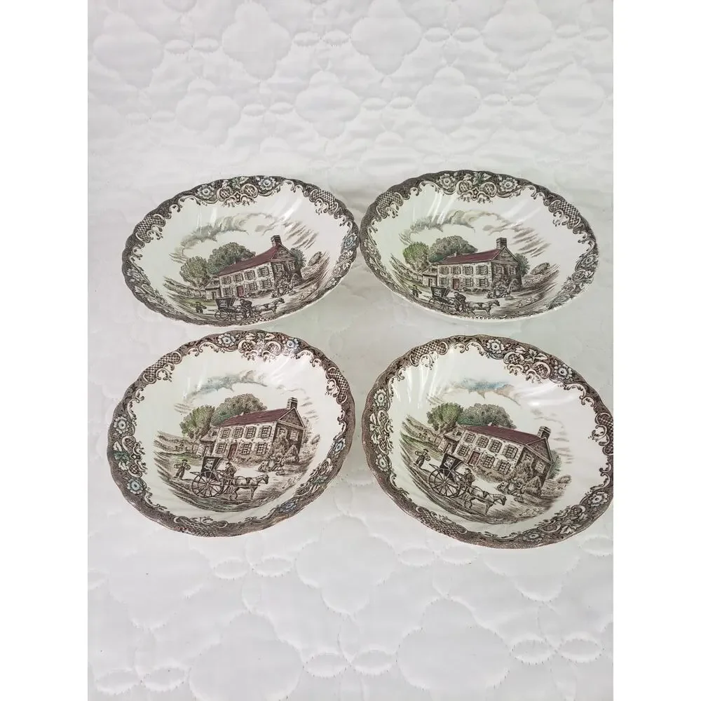 Johnson Brothers Heritage Hall Pennsylvania Fieldstone Fruit Dessert Bowl Lot 4